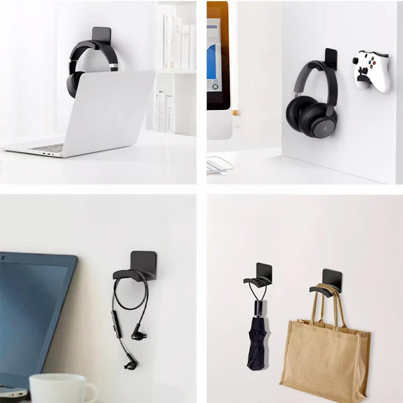 4Pcs Black Adhesive Headphone  – Headphone Stand Desk recenzja i cena