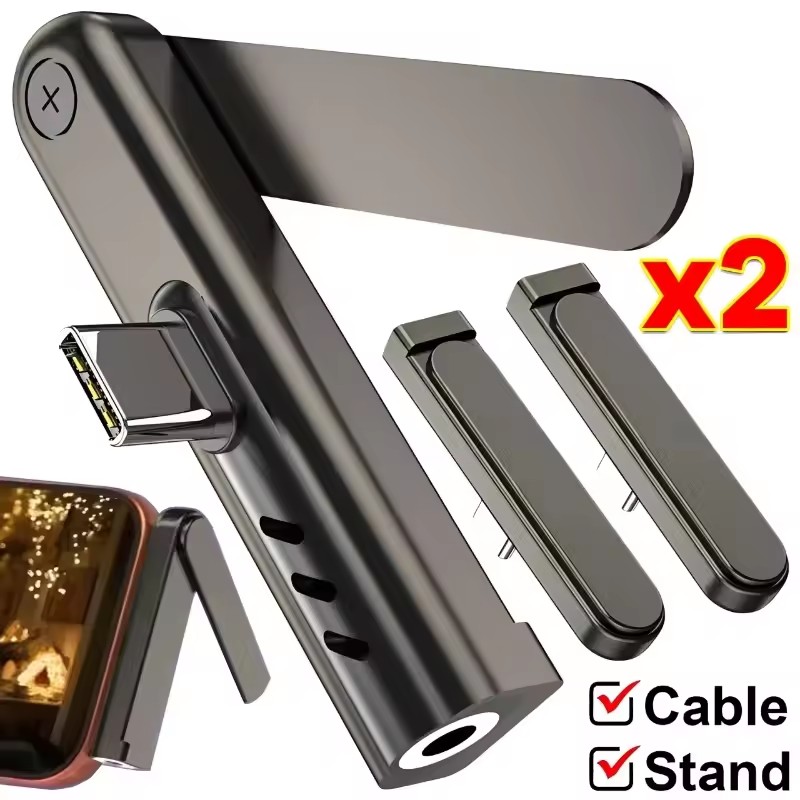 2/1PCS Portable USB C To 3.5mm – Headphone Stand Desk recenzja i cena