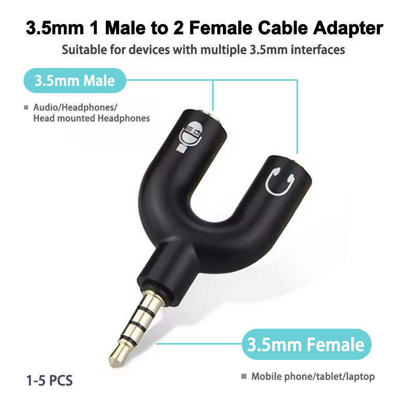 3.5mm headphone splitter micro – Earphone Splitter Jack recenzja i cena
