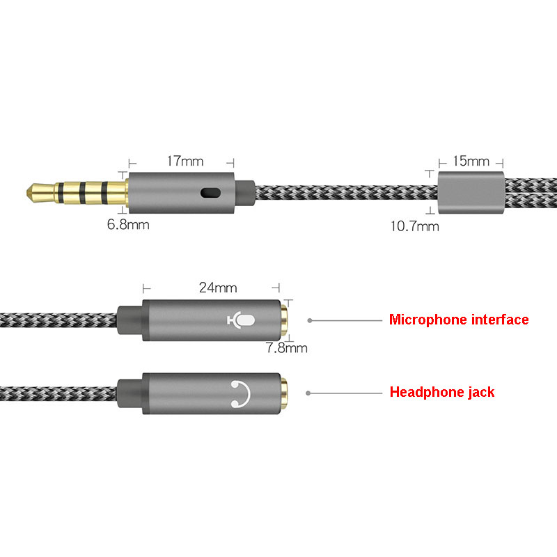 3.5mm Audio Splitter Y Jack 1  – Earphone Splitter Jack recenzja i cena