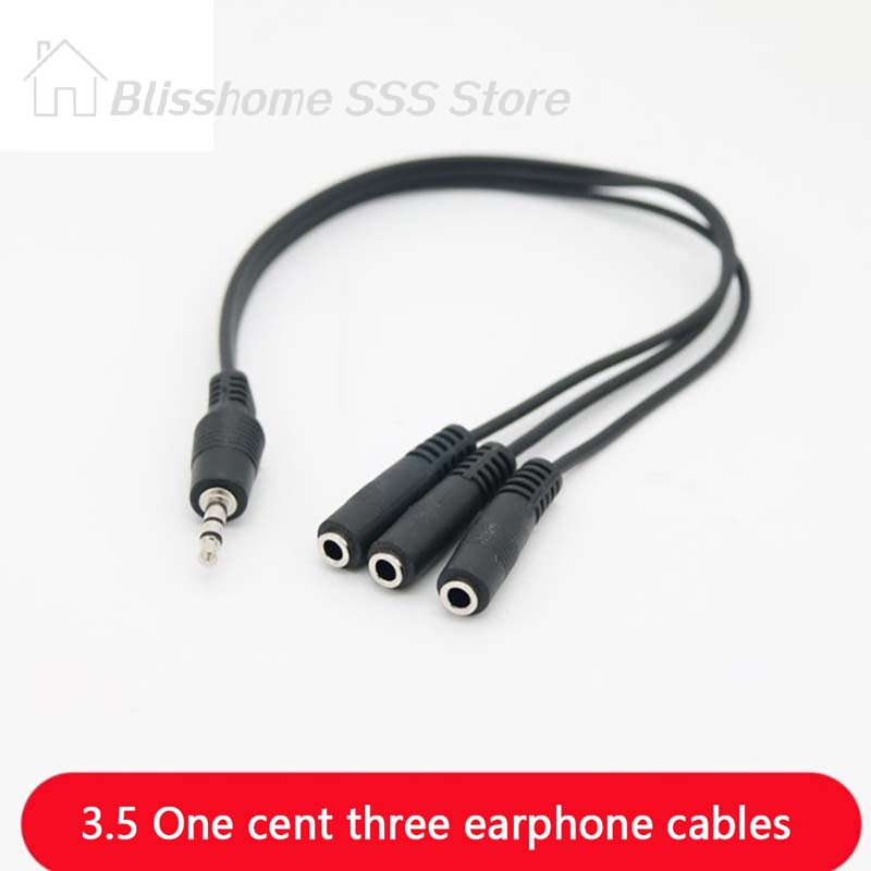 【S】3.5mm 3 Way Port Aux Multi  – Earphone Splitter Jack recenzja i cena
