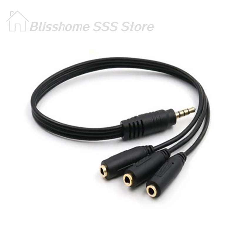【S】3.5mm 3 Way Port Aux Multi  – Earphone Splitter Jack recenzja i cena