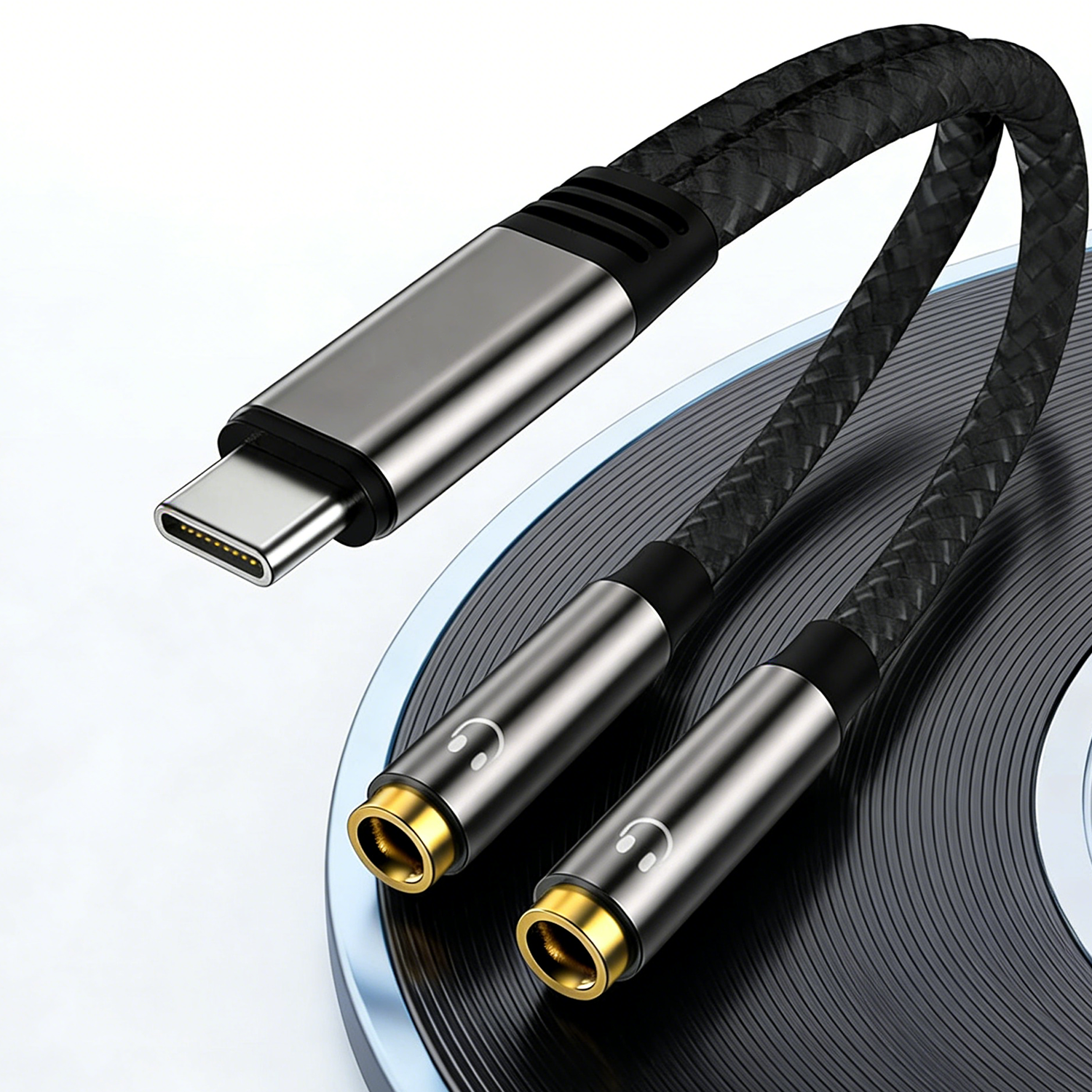 USB C To Dual 3.5mm Female Hea – Earphone Splitter Jack recenzja i cena