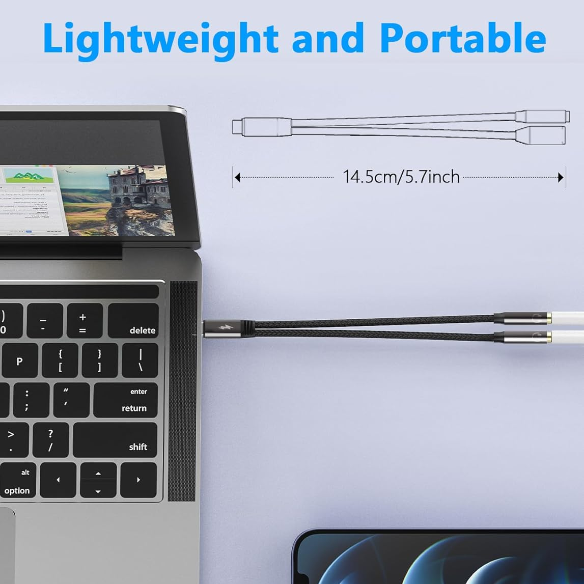 USB C To Dual 3.5mm Female Hea – Earphone Splitter Jack recenzja i cena