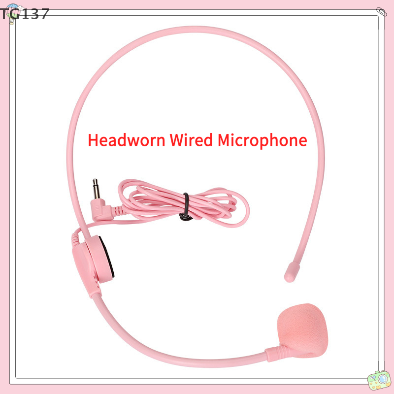 1Pcs 3.5MM Pink Headworn Wired – Wired Earphone Mic recenzja i cena