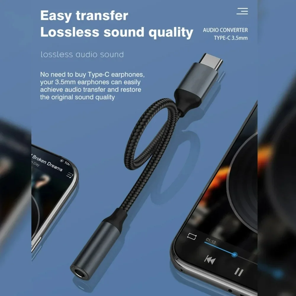 USB C 3.5mm Audio Adapter USB  – Audiophile Headphone Wired recenzja i cena