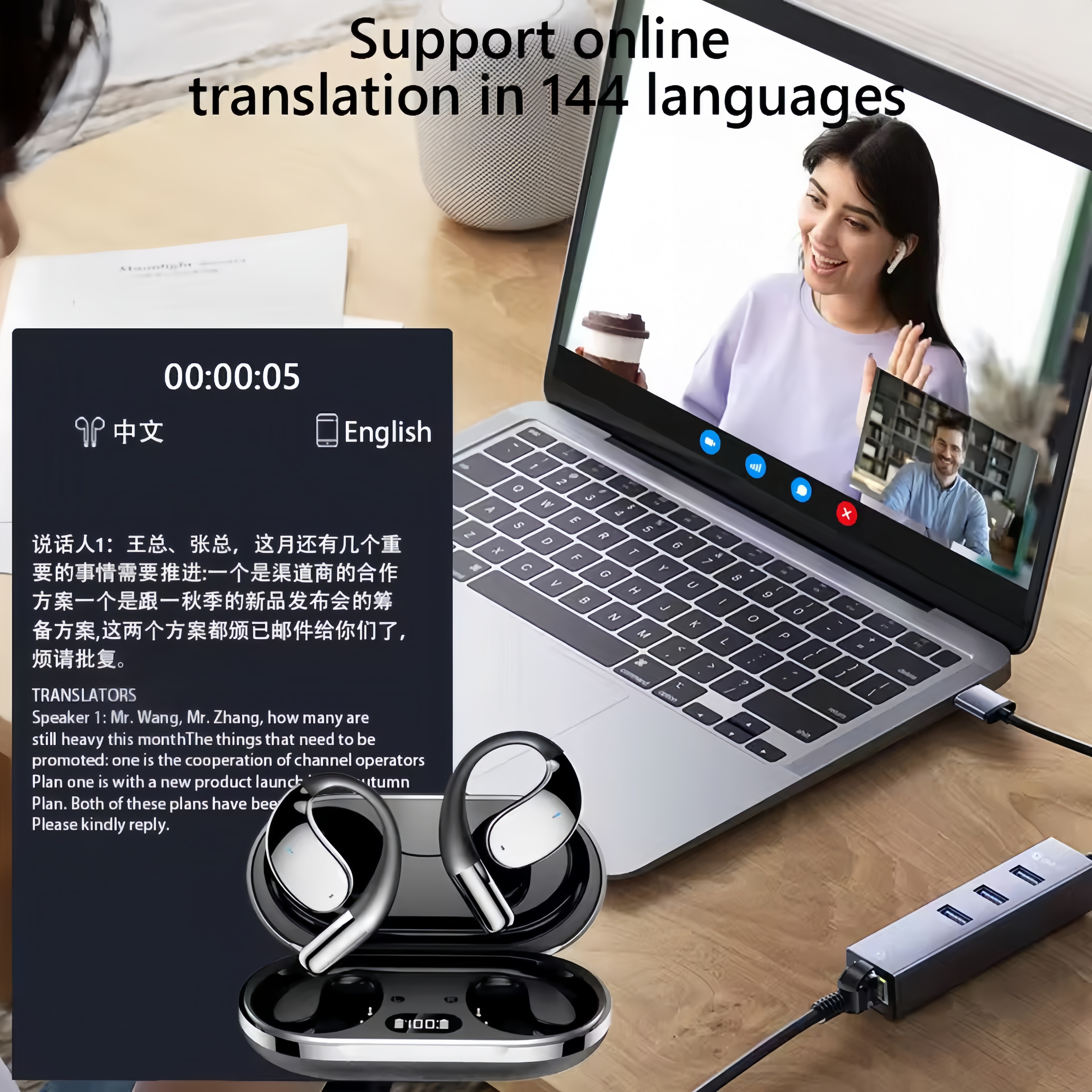 2026 New AI Translation Earbud – Earbuds Charging Case recenzja i cena