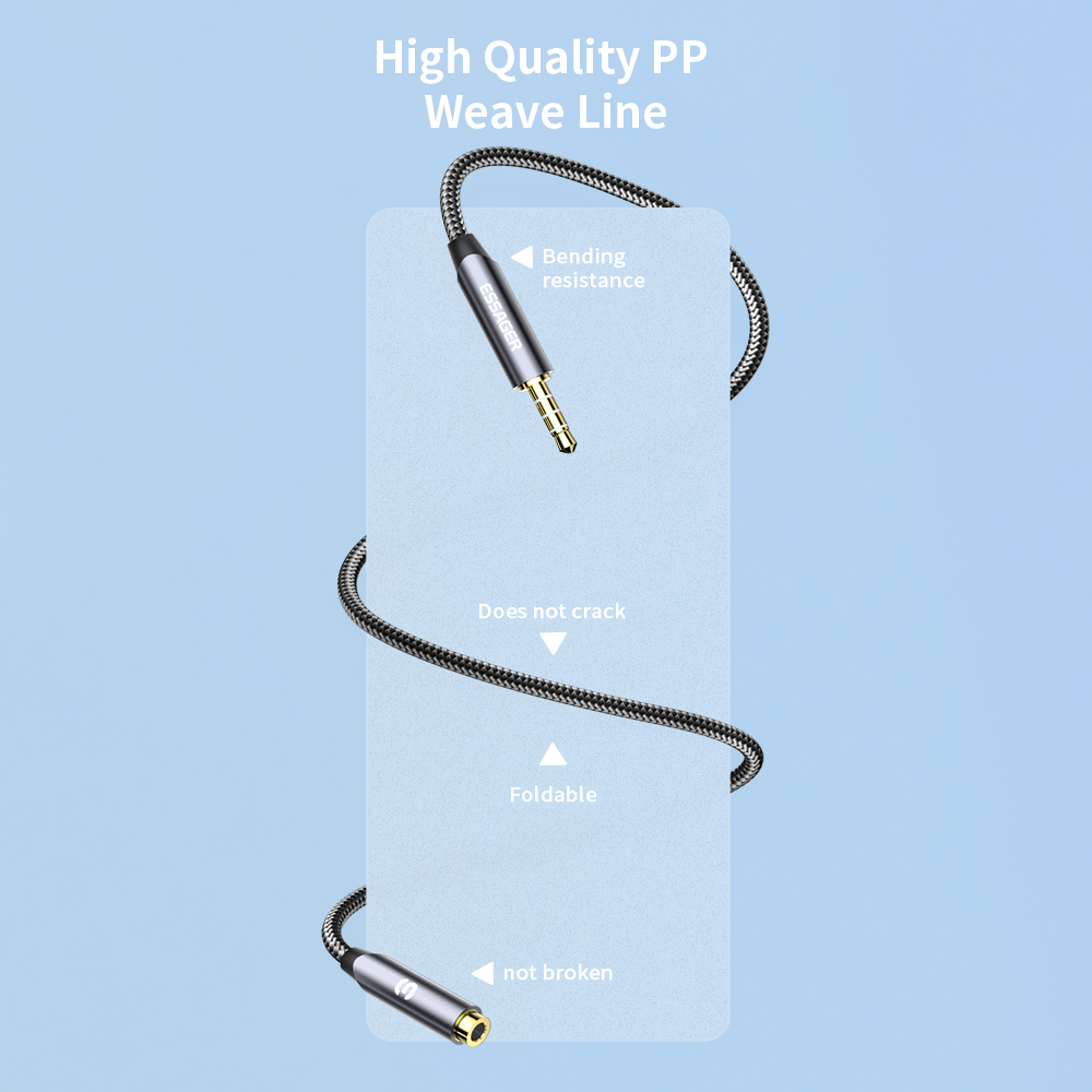 ESSAGER Headphone Extension Ca – Earphone Splitter Jack recenzja i cena
