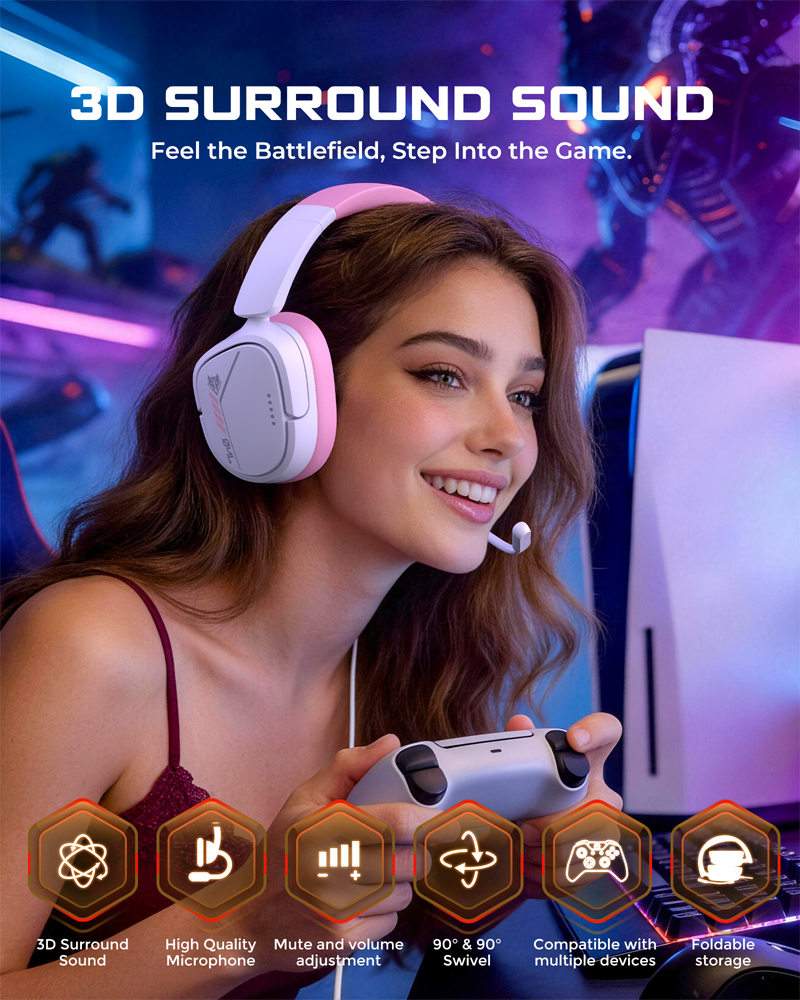 NUBWO HG04L Gaming Headset for – Gaming Headset Rgb recenzja i cena